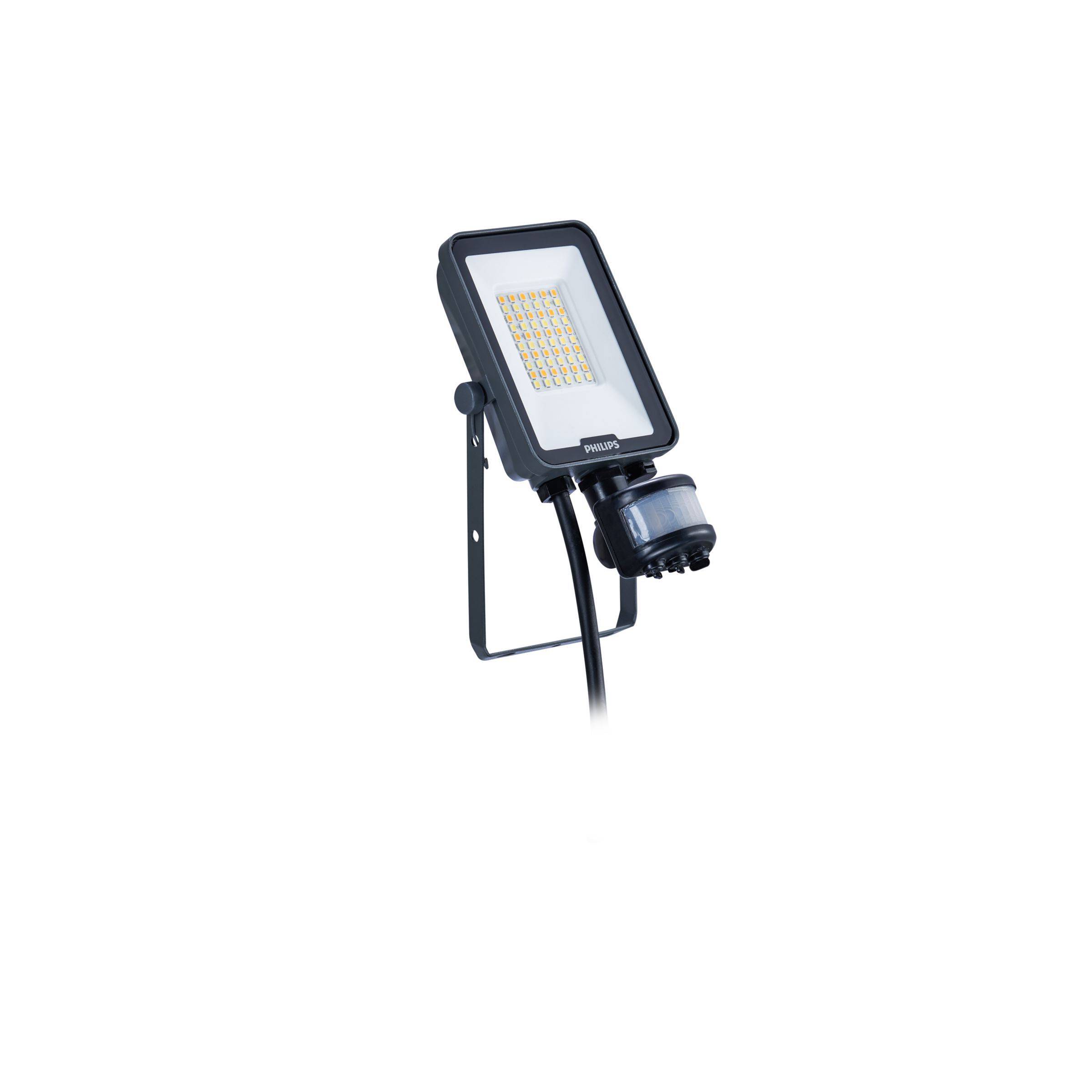 PHIL LED-Strahler Ledinaire IP65 grau 20W 2400lm 3000/4000/6500K symm. Sensor Techn.Licht/Wohnraum