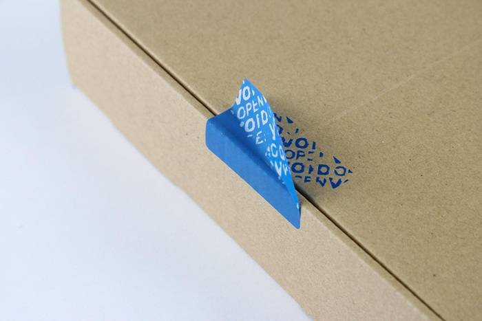 Sicherheitsetiketten Maße 50x32mm blau 500St./Rolle TRANSPAK