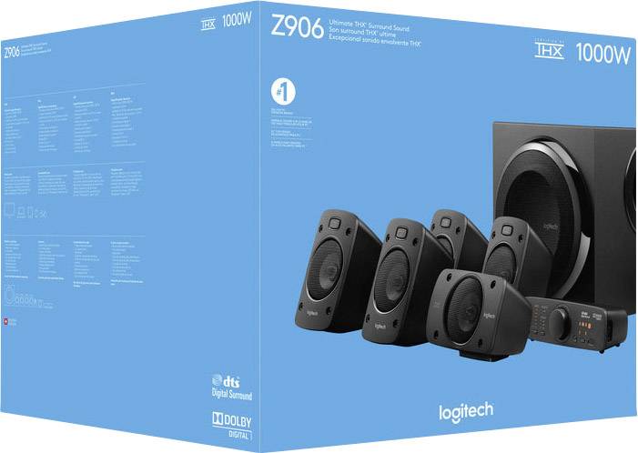 Logitech Z906 5.1 PC-Lautsprecher Kabelgebunden 500W Schwarz