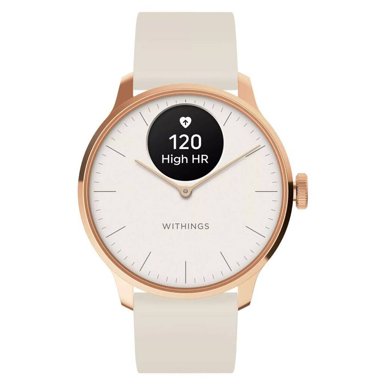 Withings ScanWatch Light, rose gold white