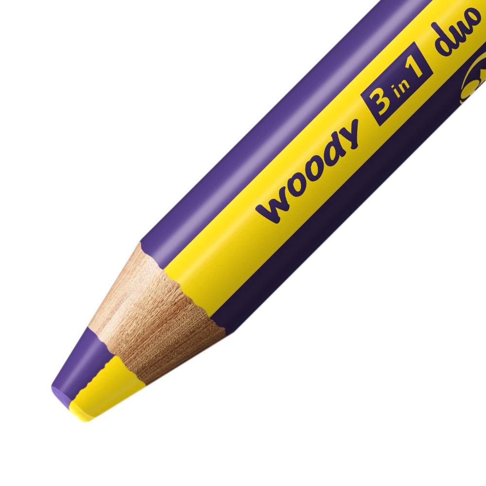 STABILO Multitalentstift woody 3 in 1 duo, gelb/violett