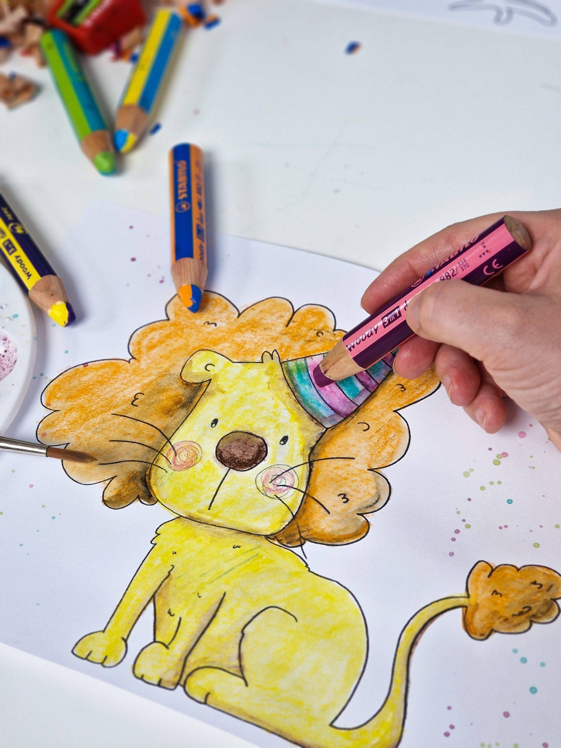 STABILO Multitalentstift woody 3 in 1 duo, gelb/violett