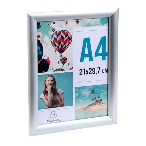 Wandplakatrahmen A4 Aluminium/Acryl