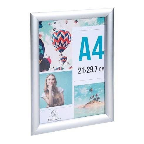 Wandplakatrahmen A4 Aluminium/Acryl