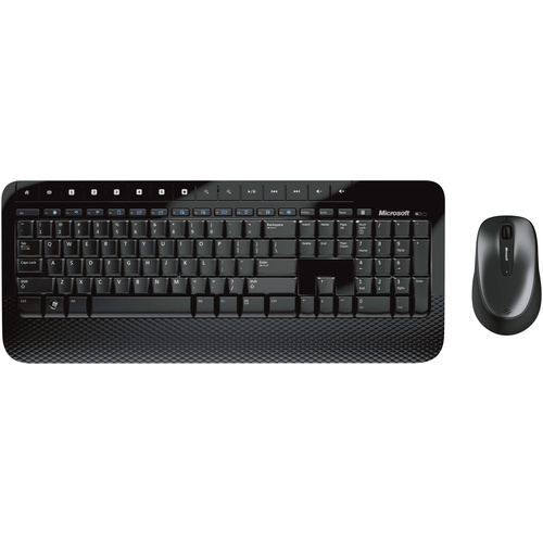 Microsoft Wireless Desktop 2000 Funk Tastatur, Maus-Set Deutsch, QWERTZ, Windows® Schwarz