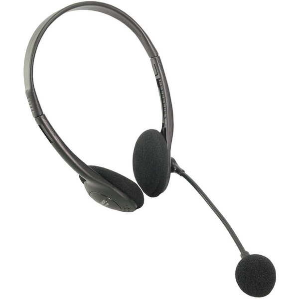 LogiLink HS0001 PC-Headset 3.5mm Klinke schnurgebunden On Ear Schwarz