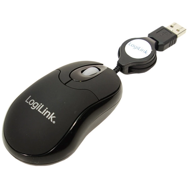 LogiLink ID0016 Maus USB Optisch Schwarz 3 Tasten 800 dpi Kabeleinzug LogiLink ID0016 Maus USB Optisch Schwarz 3 Tasten 800 dpi Kabeleinzug