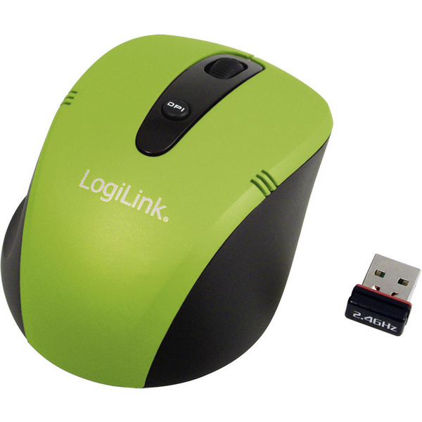 LogiLink Mini Funk Maus Optisch Grün