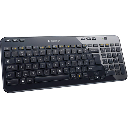 Logitech K360 Wireless Keyboard Funk Tastatur Deutsch, QWERTZ Schwarz