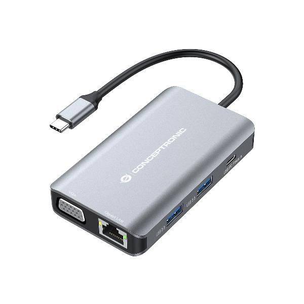 Conceptronic DONN21G - Dockingstation - USB-C 3.2 Gen 1