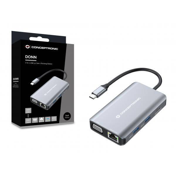 Conceptronic DONN21G - Dockingstation - USB-C 3.2 Gen 1