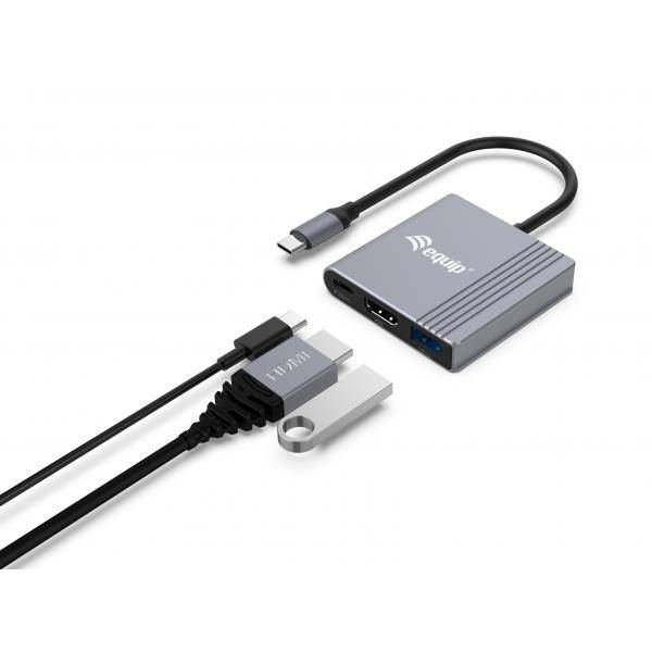 Equip 3-in-1-USB-C-zu-HDMI-/USB-A-/USB-PD-Adapter - 3.2 Gen 1 (3.1 Gen 1) - USB