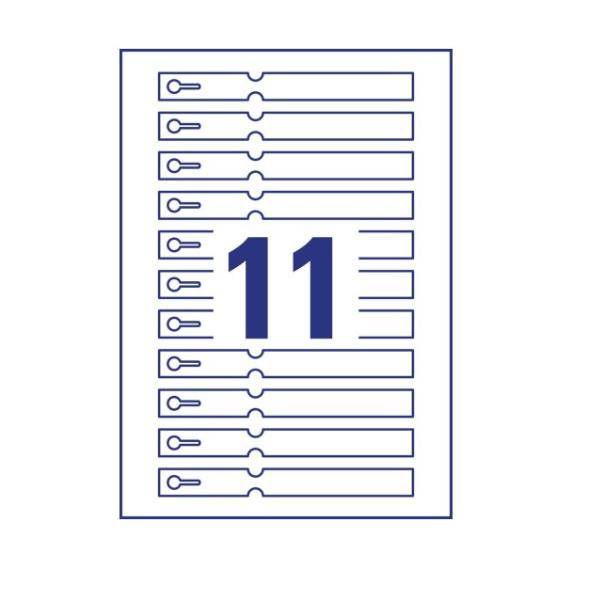 AVERY Zweckform Anhänger-Schlaufe, Folie, 160 x 17 mm, weiß