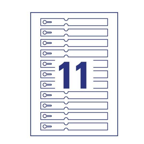 AVERY Zweckform Anhänger-Schlaufe, Folie, 160 x 17 mm, weiß