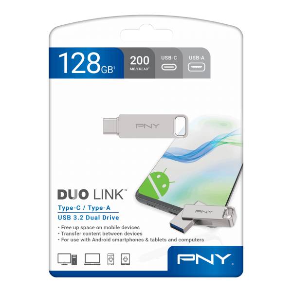PNY Duo-Link - USB-Flash-Laufwerk - 128 GB