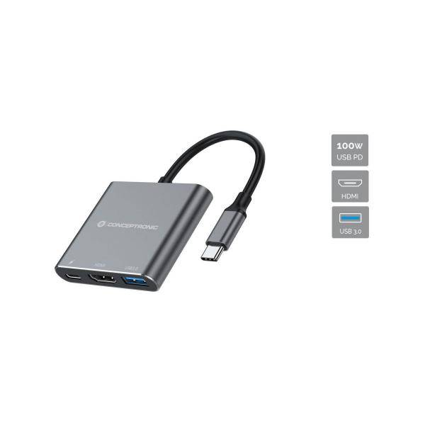 Conceptronic DONN18G - Dockingstation - USB-C 3.2 Gen 1