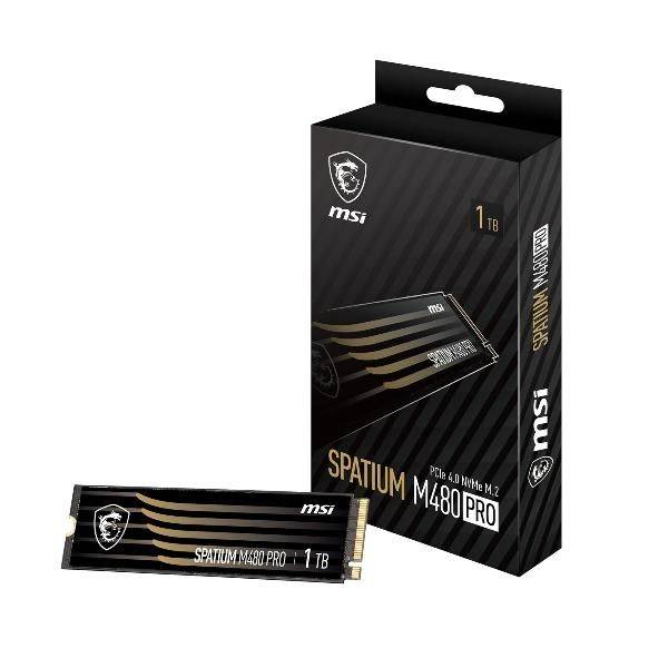 MSI Spatium M480 PRO PCIe 4.0 NVMe M.2 1TB SSDs Interne