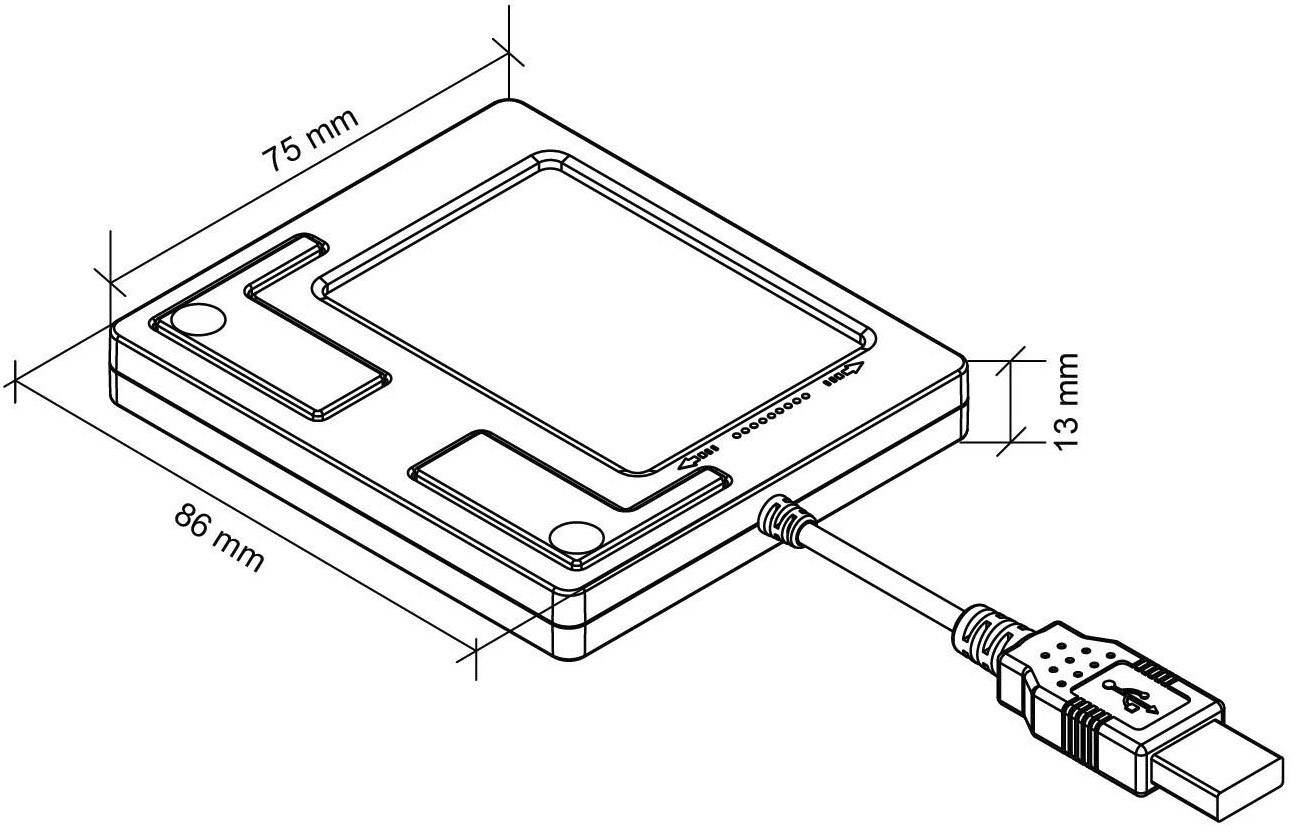 Perixx Peripad-501 II Touchpad USB Schwarz