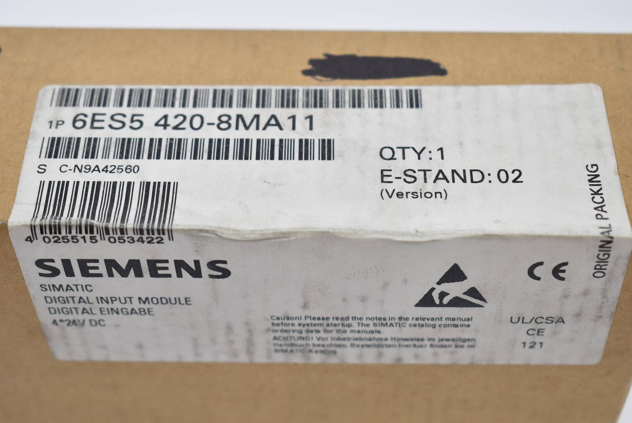 Siemens simatic S5 4x24V DC 6ES5 420-8MA11 ( 6ES5420-8MA11 )