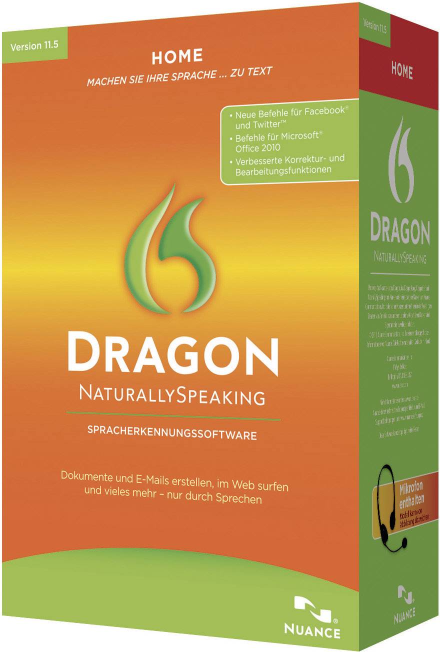 Nuance Dragon® NaturallySpeaking® 11.5 Home