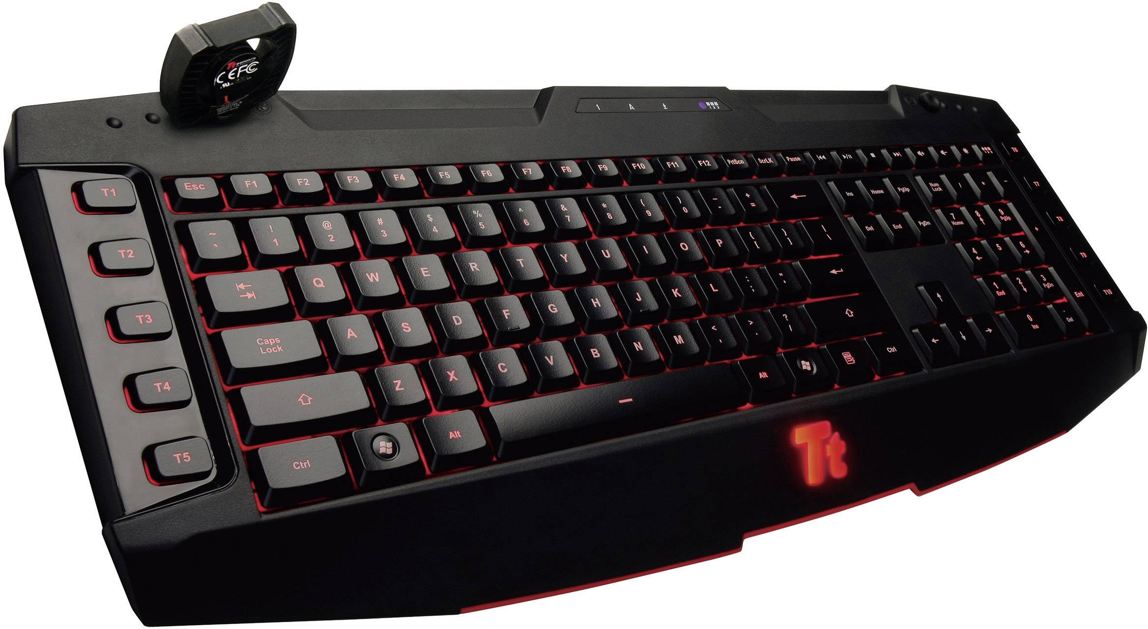 TT eSports Challenger Pro USB Gaming-Tastatur Deutsch, QWERTZ Schwarz Beleuchtet, USB-Anschluss