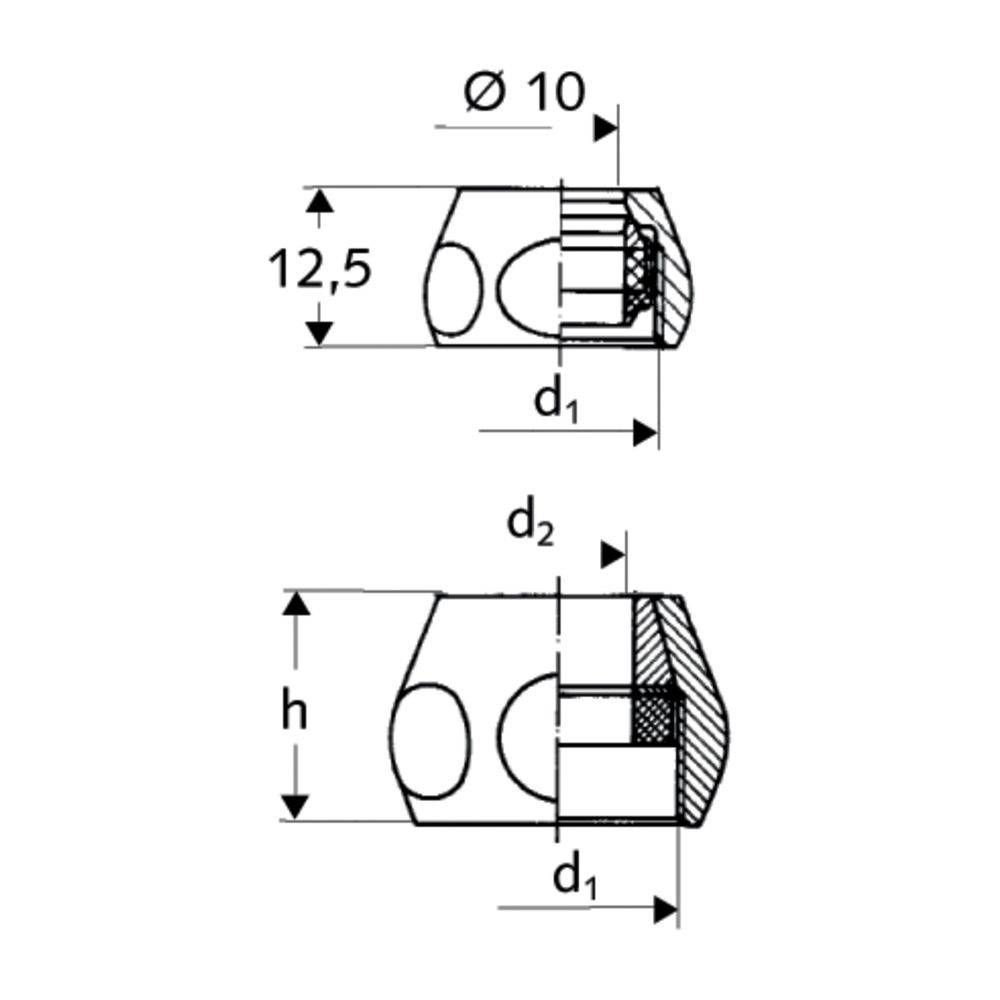 Schell Quetschverschraubung DN 10 3/8" x d. 10mm, Chrom