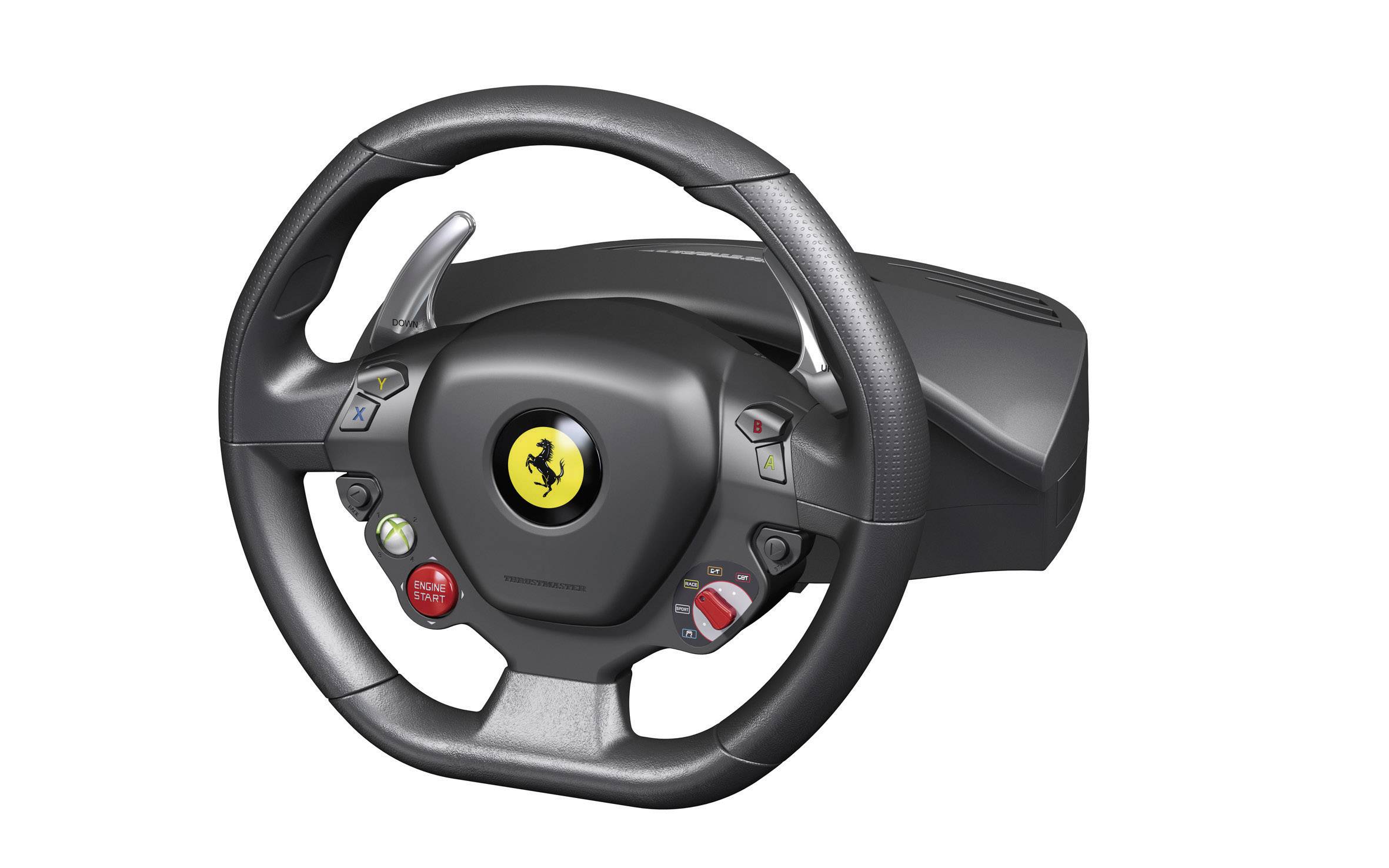 Thrustmaster Ferrari 458 Italia Racing Wheel Lenkrad USB PC, Xbox 360 Schwarz inkl. Pedale