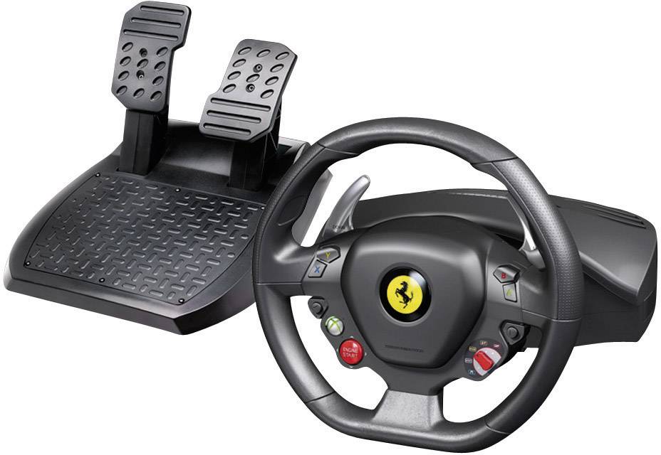 Thrustmaster Ferrari 458 Italia Racing Wheel Lenkrad USB PC, Xbox 360 Schwarz inkl. Pedale