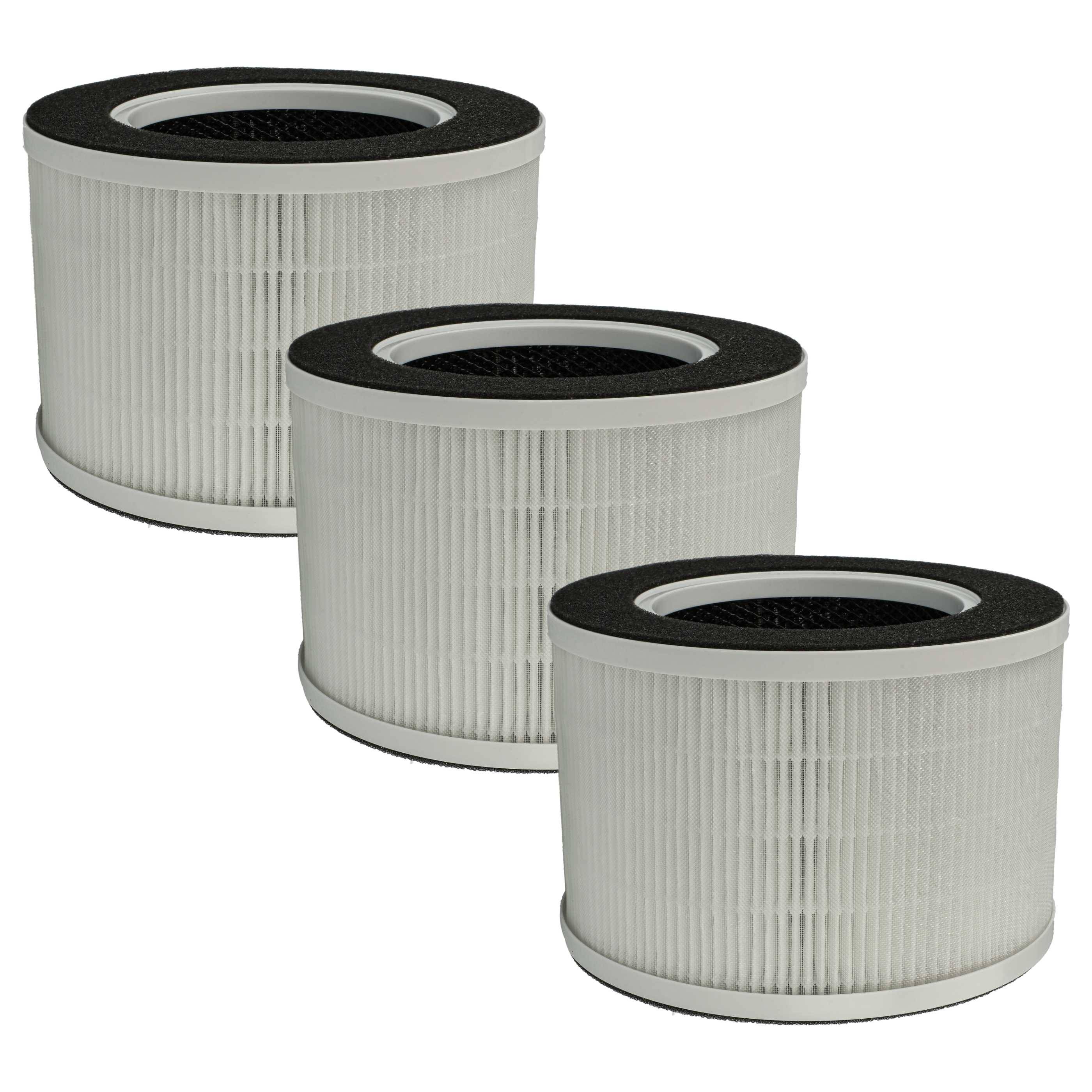 vhbw 3x Luftilter kompatibel mit Medion 50065868 Luftreiniger - Kombifilter Vorfilter + HEPA + Aktivkohle