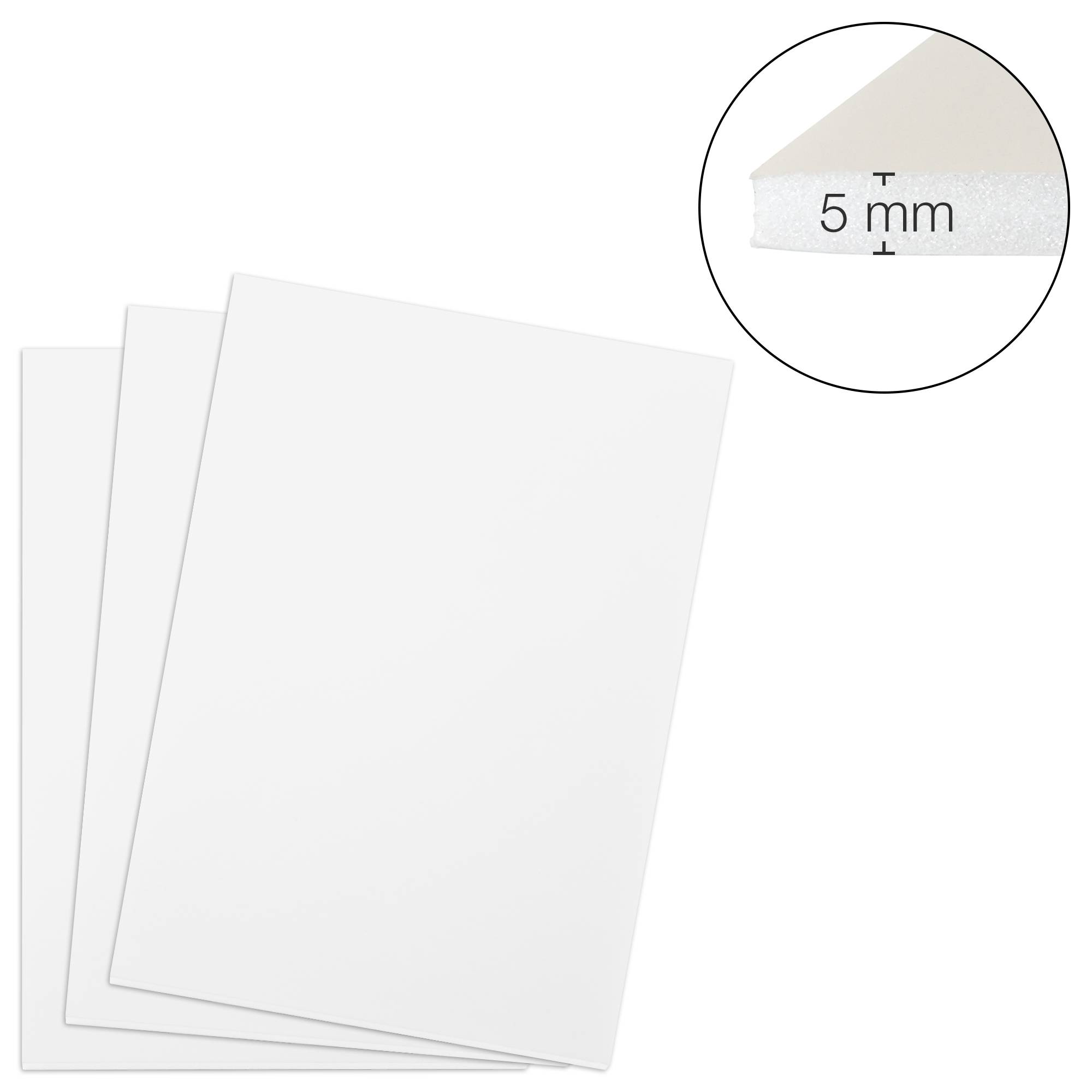 Foam Board 5 mm, A1 weiß. 10 Stk.
