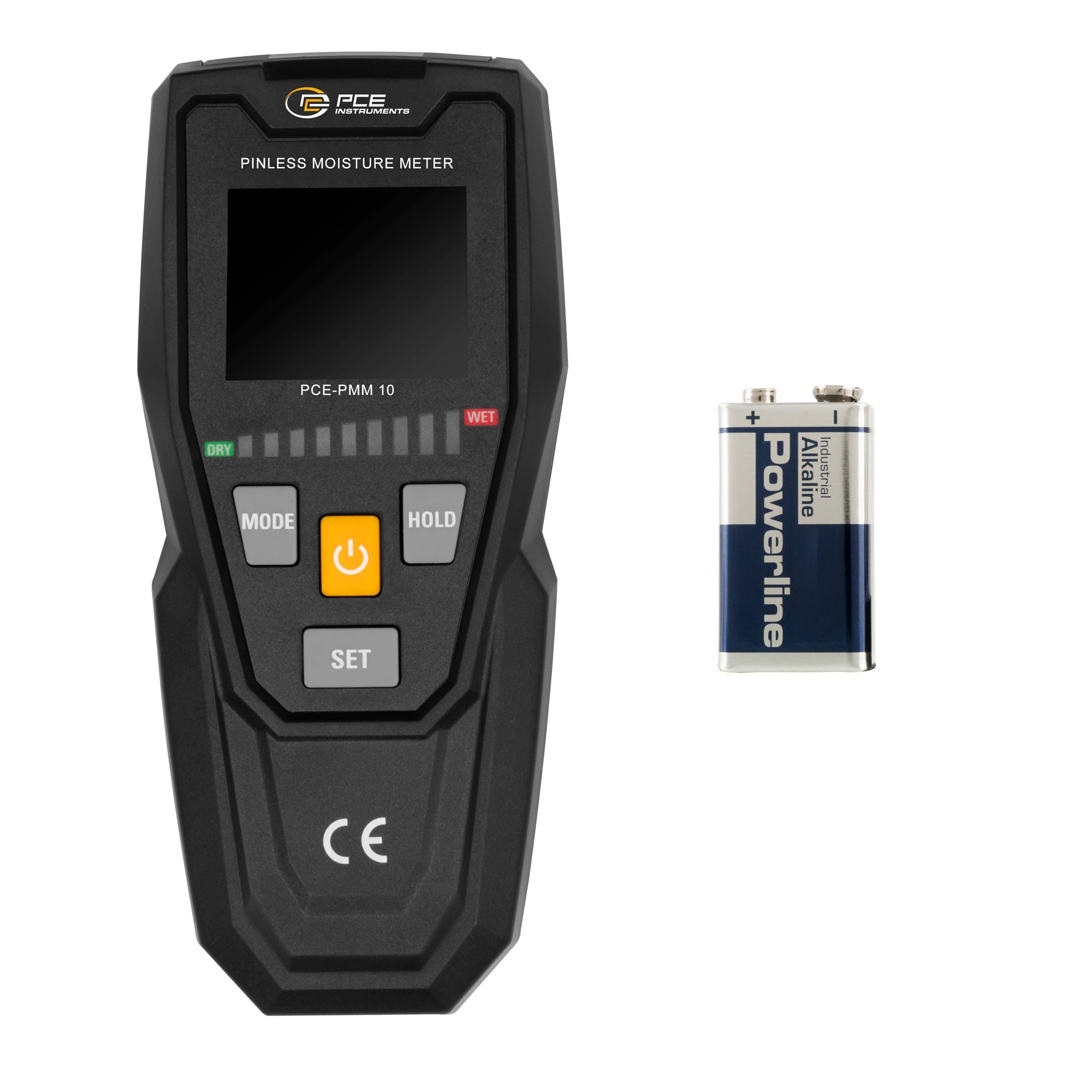 PCE Instruments PCE-PMM 10 Materialfeuchtemessgerät Messbereich Baufeuchtigkeit (Bereich) 0 bis 100% Messbereich Holzfeuchtigkeit