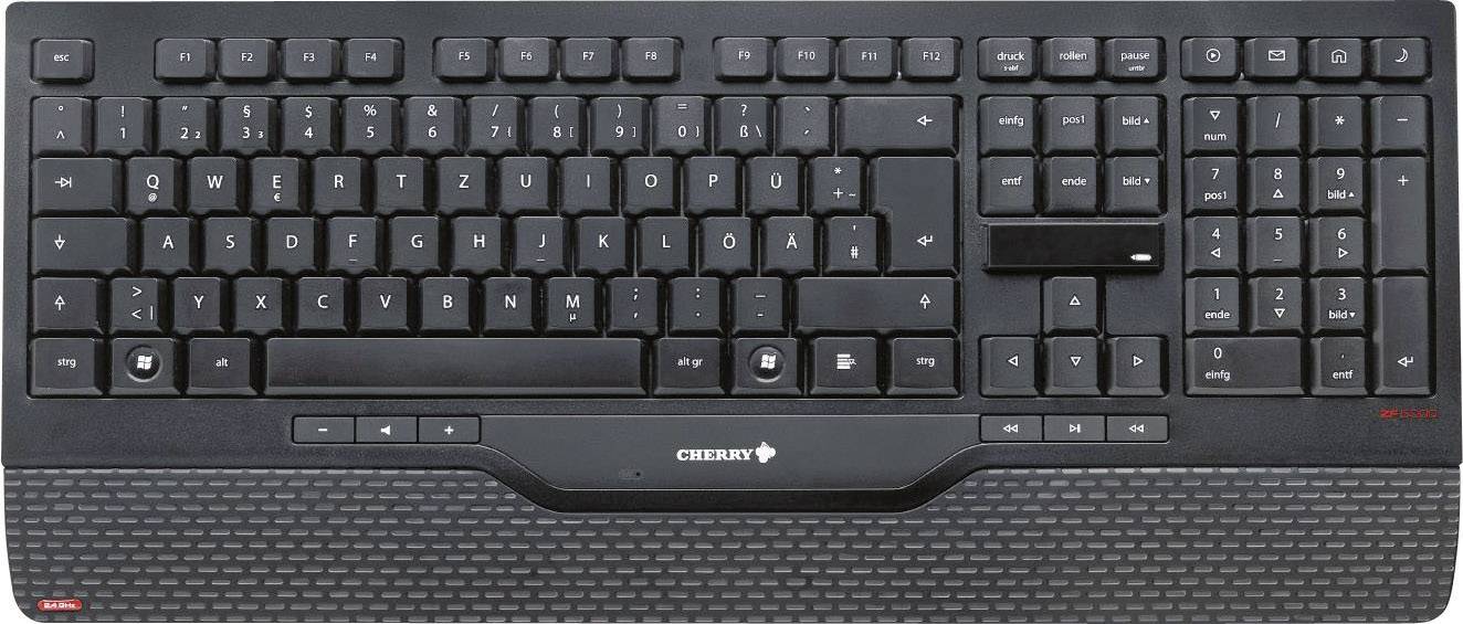 CHERRY Funkmaus und Funktastatur ZF 5000 Wireless Desktop Tastatur, Maus-Set Deutsch, QWERTZ