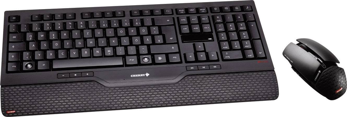 CHERRY Funkmaus und Funktastatur ZF 5000 Wireless Desktop Tastatur, Maus-Set Deutsch, QWERTZ