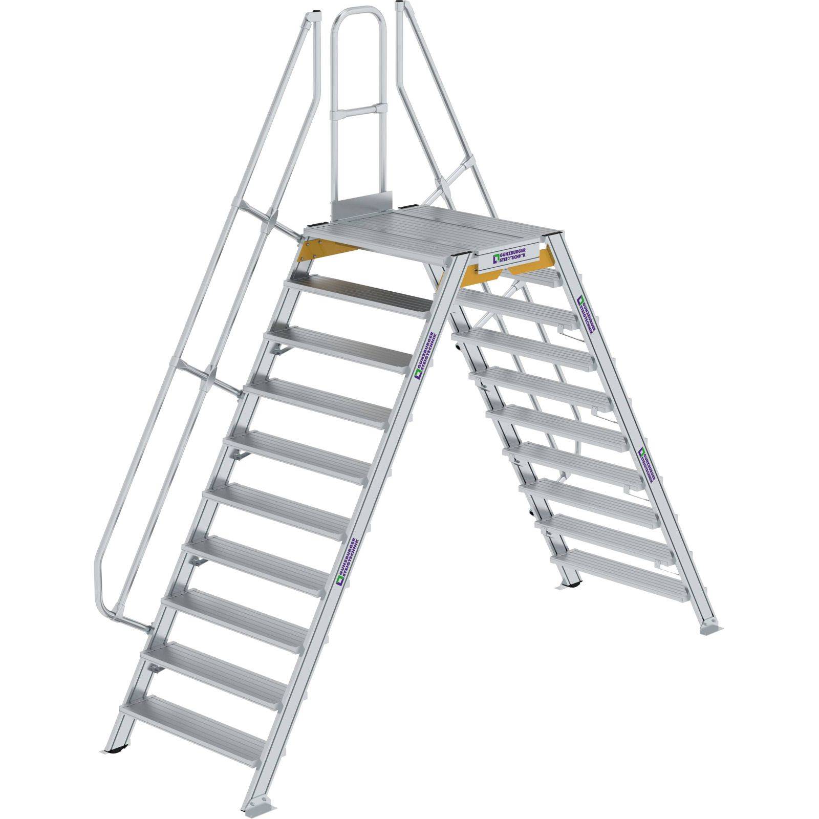 Aluminium-Überstieg stationär oder fahrbar 60° 10Stufen<br>300930