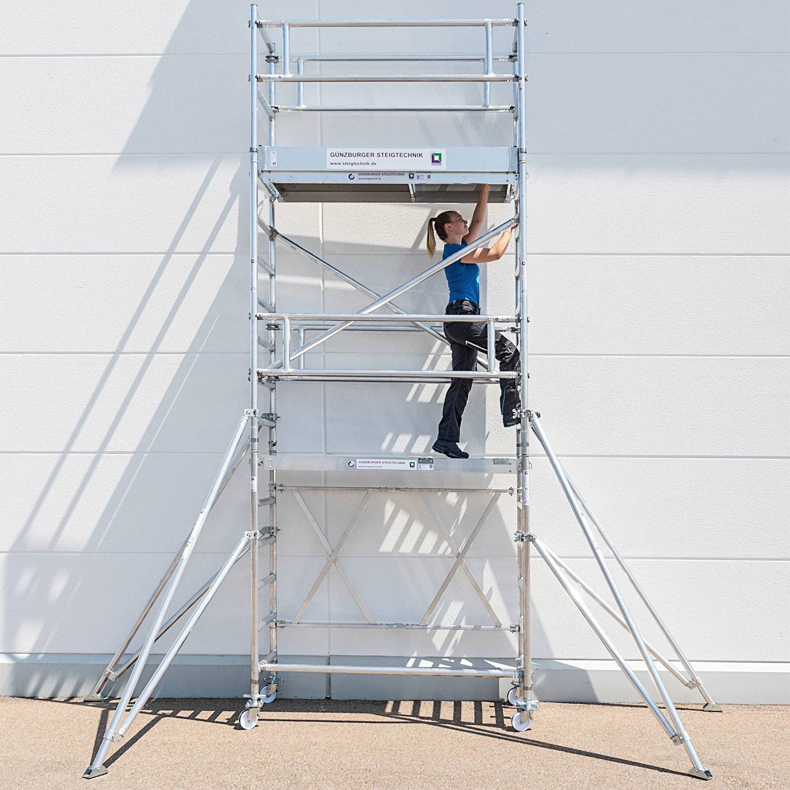 Munk Klappgerüst 0,75 x 1,80 m mit Ausleger Plattformhöhe 7, 450406-YY