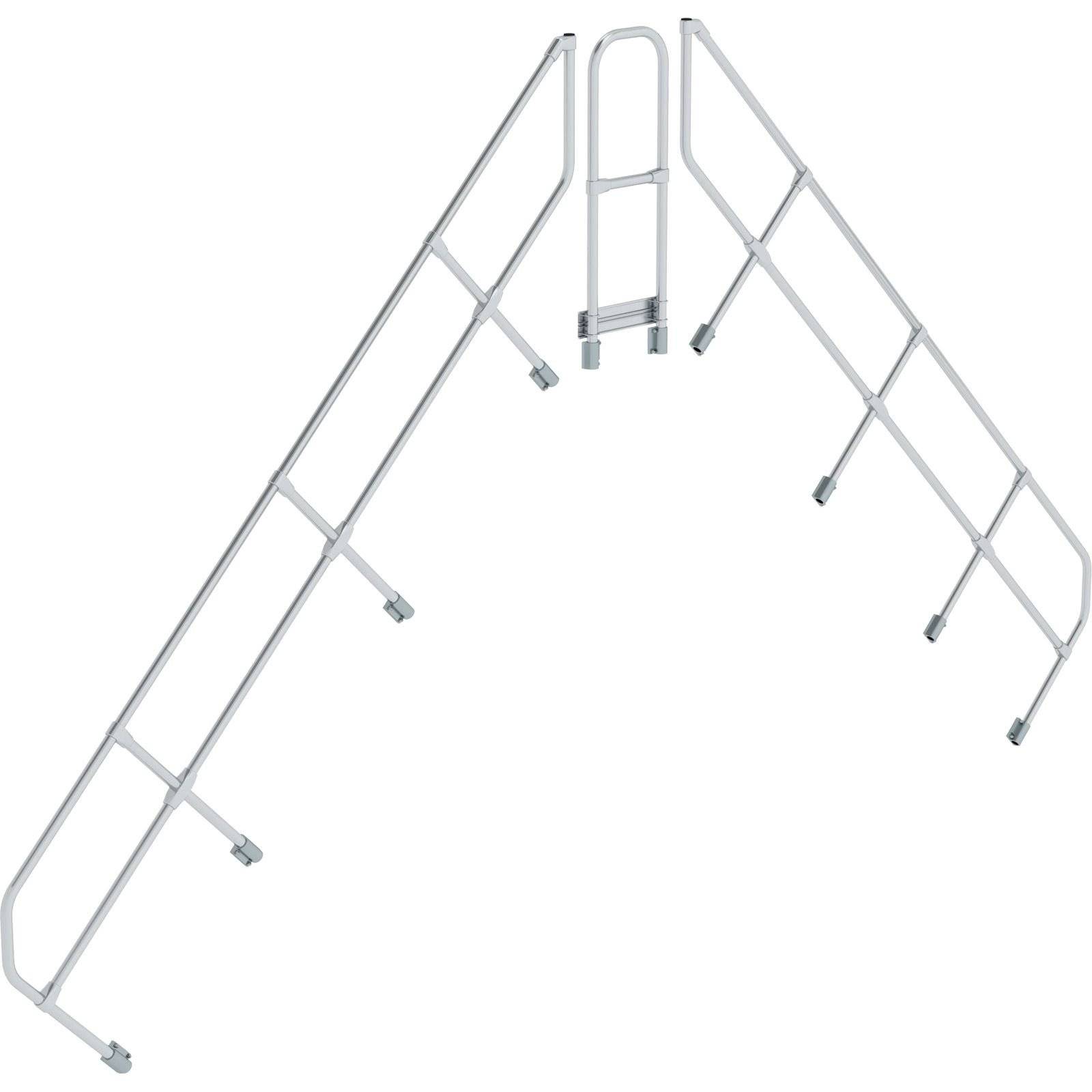 Überstiege 45° zweiter Handlauf für 11 Stufen Neigung 45°