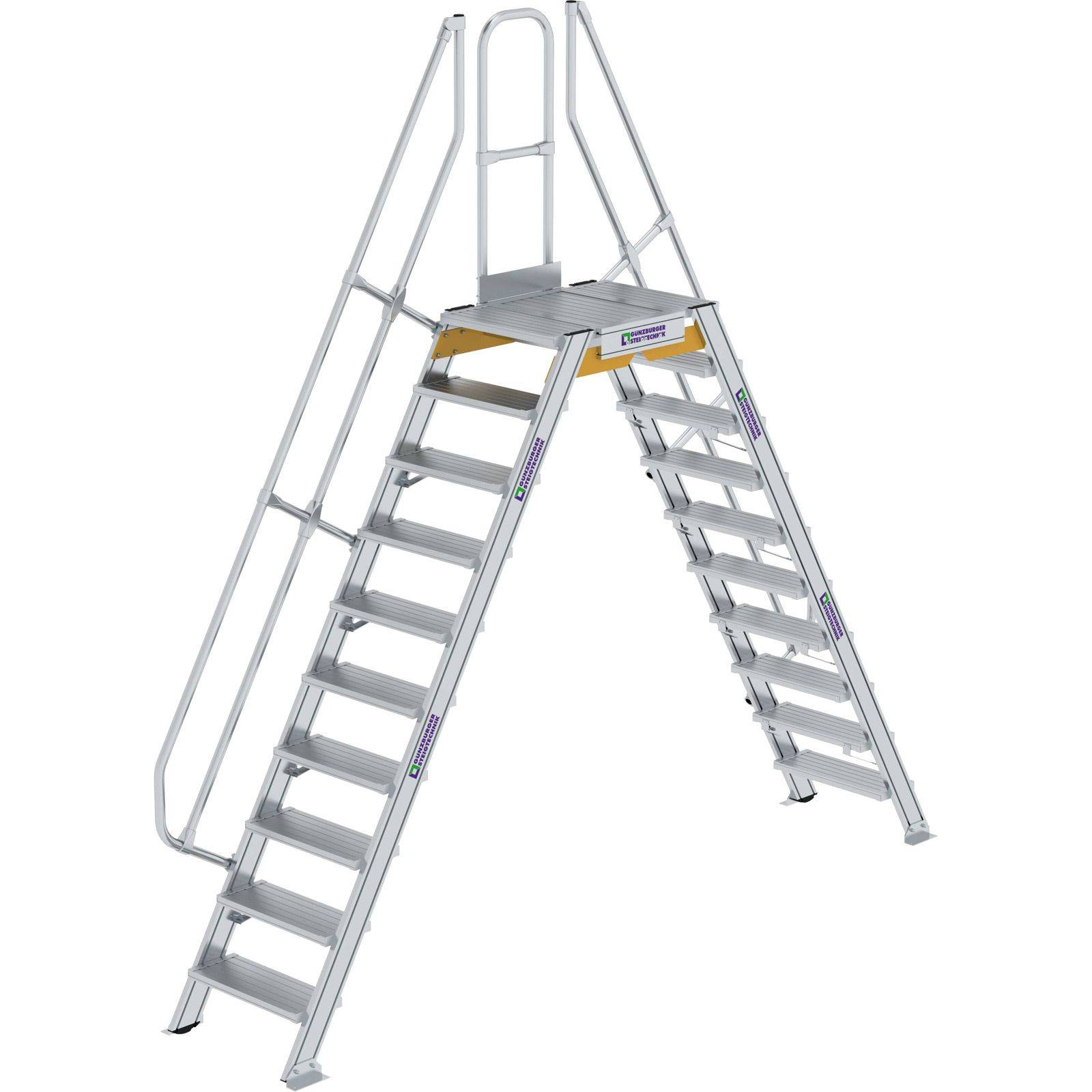 Aluminium-Überstieg stationär oder fahrbar 60° 10Stufen<br>300910