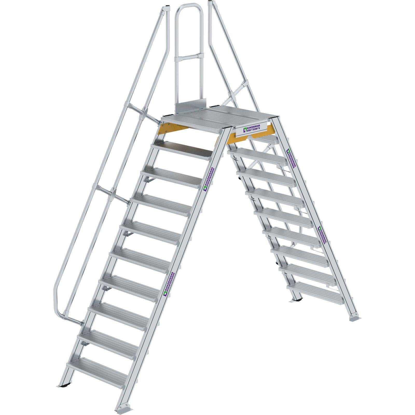 Aluminium-Überstieg stationär oder fahrbar 60° 10Stufen<br>300920