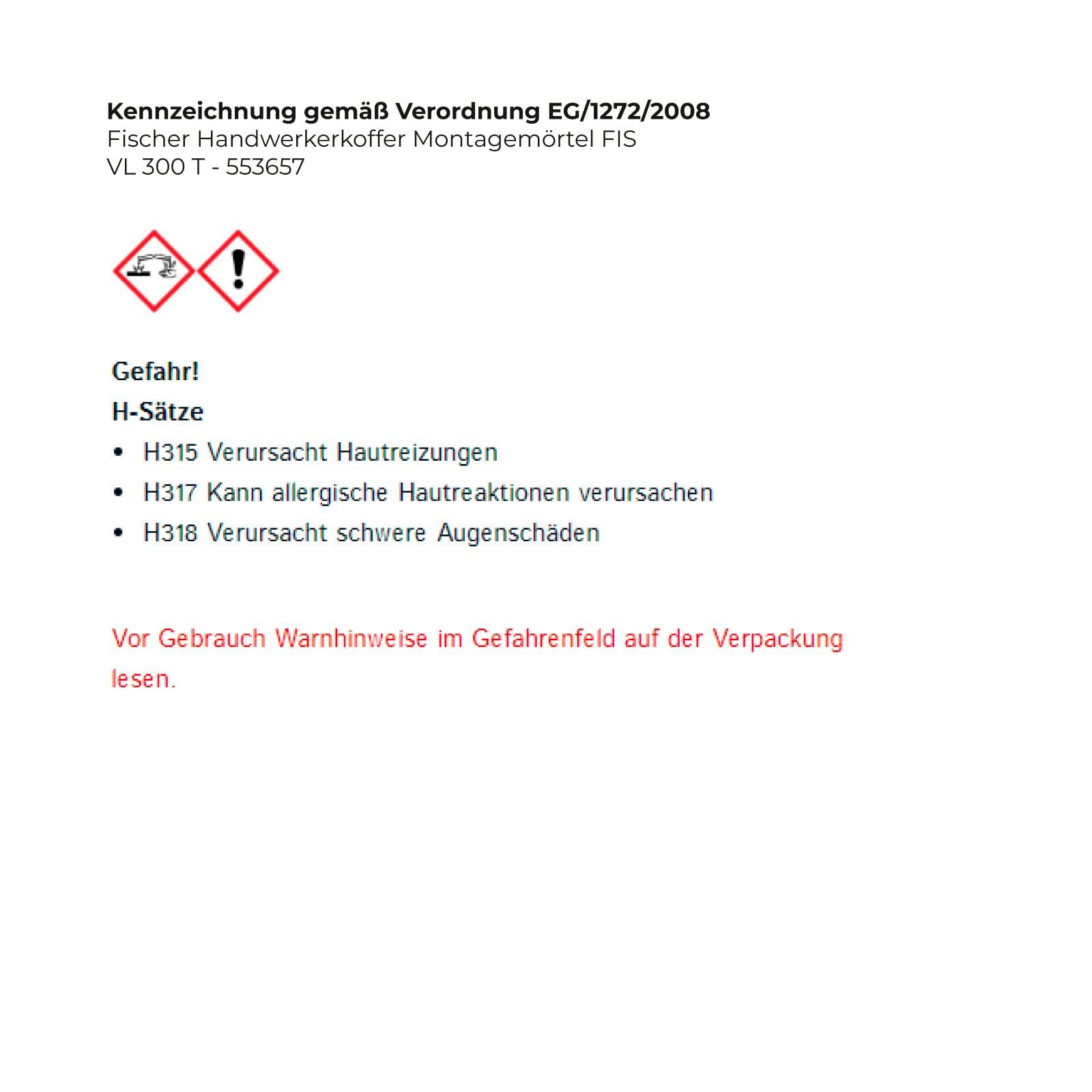fischer FIS VL 300 T in Box, Inhalt 20 Kartuschen / Aktion