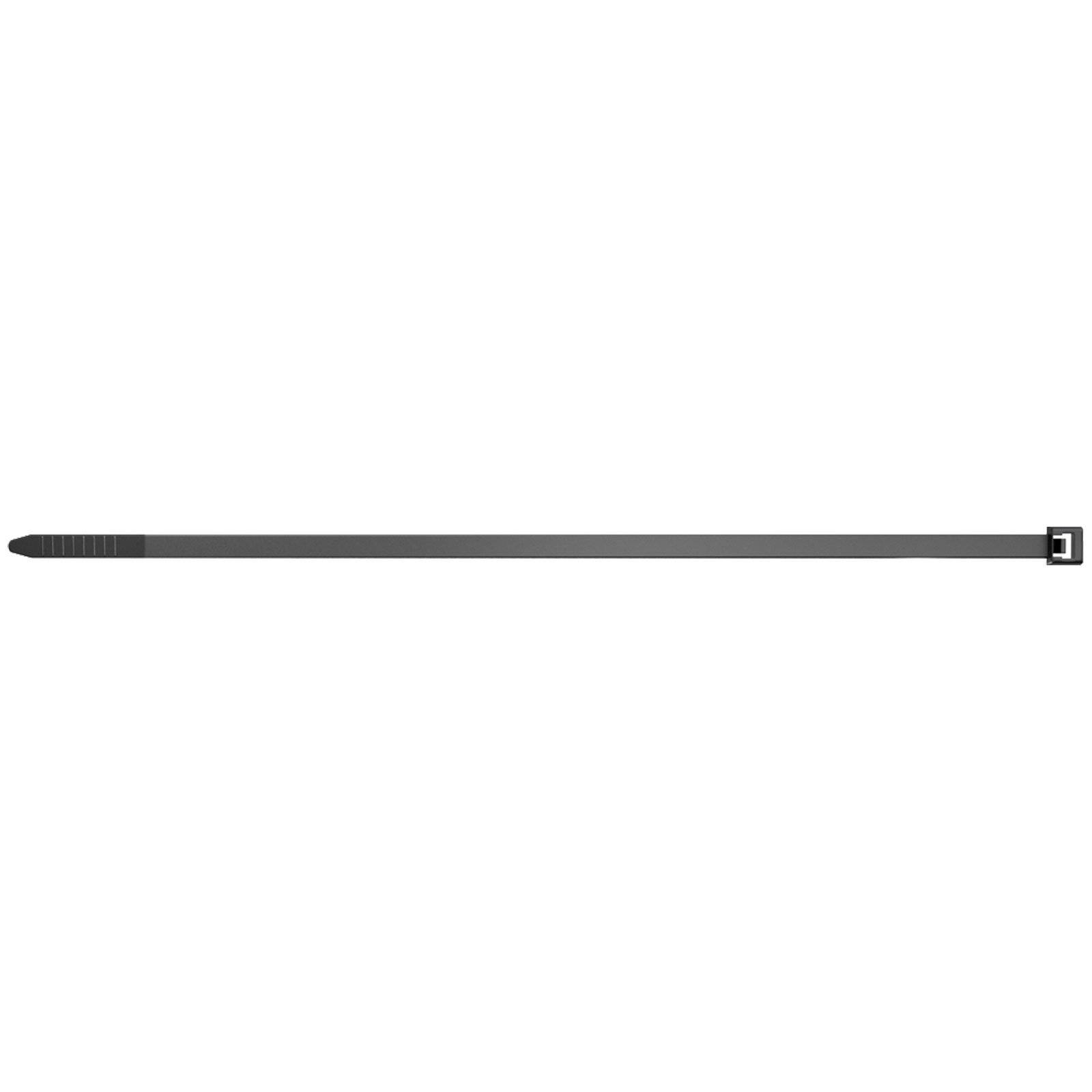 Fischer 69375, Kabelbinder mit Perlen, Nylon, Schwarz, 50 cm, 7,6 mm, 100 Stück(e)