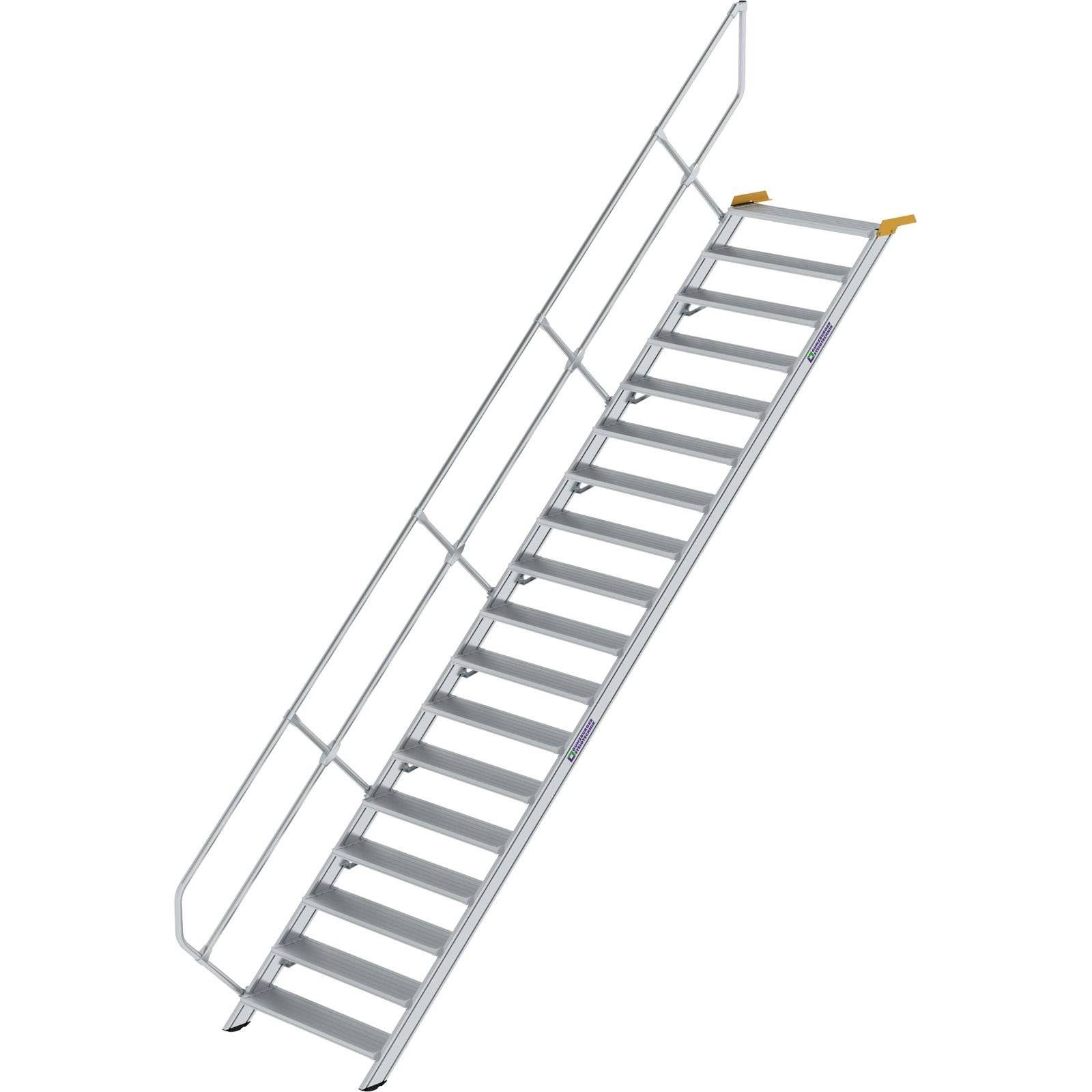 Aluminium-Treppe 45° 18Stufen<br>300358