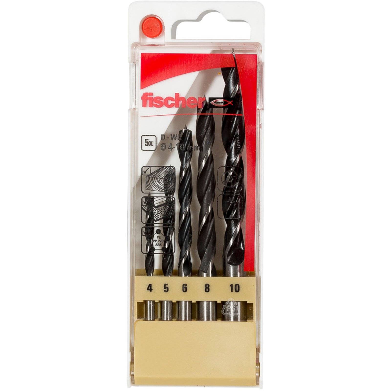536608 - Bohrer - 1 cm - Hartholz - Weichholz - Holz - 1 Stück(e) - 4 - 5 - 6 -