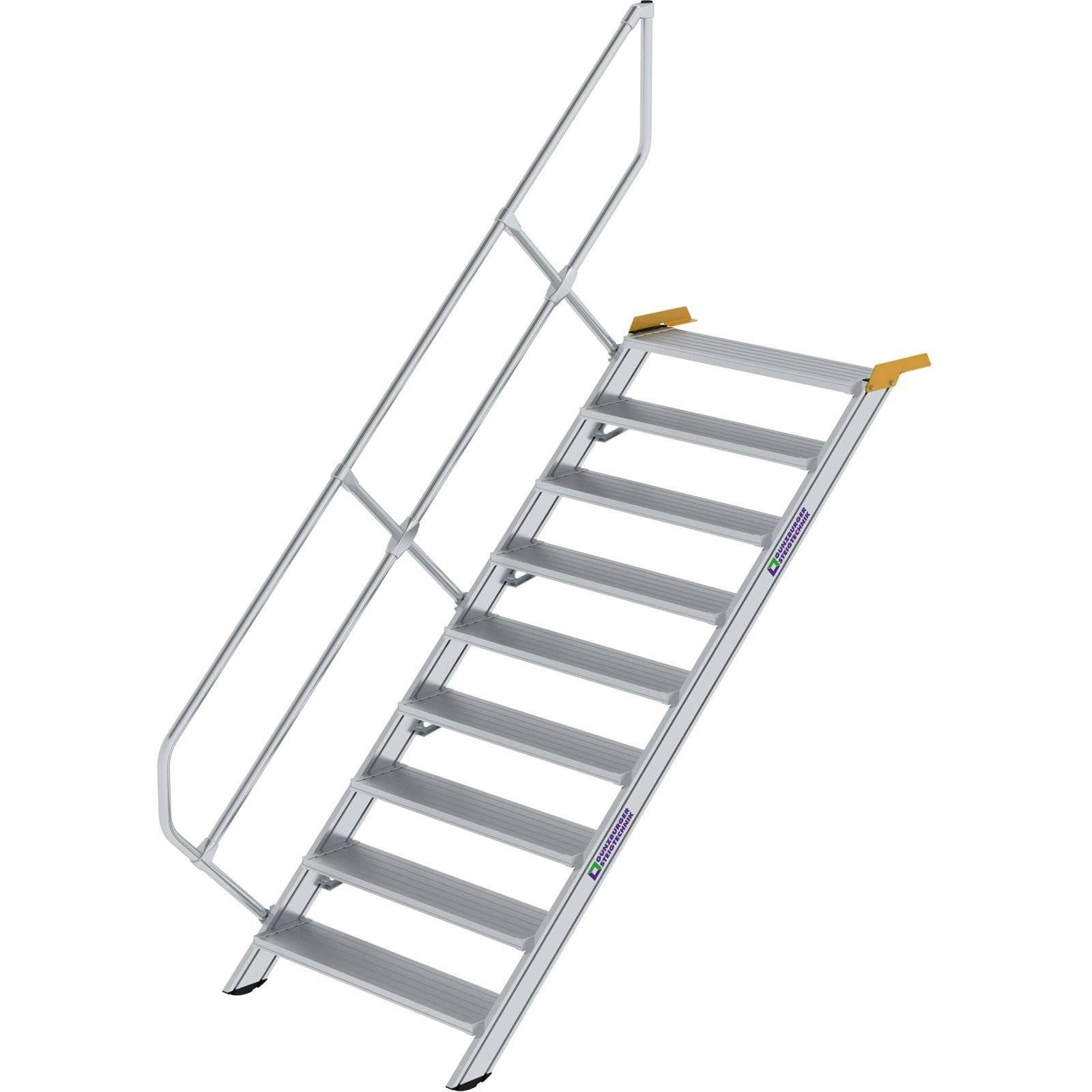 Aluminium-Treppe 45° 9Stufen<br>300349