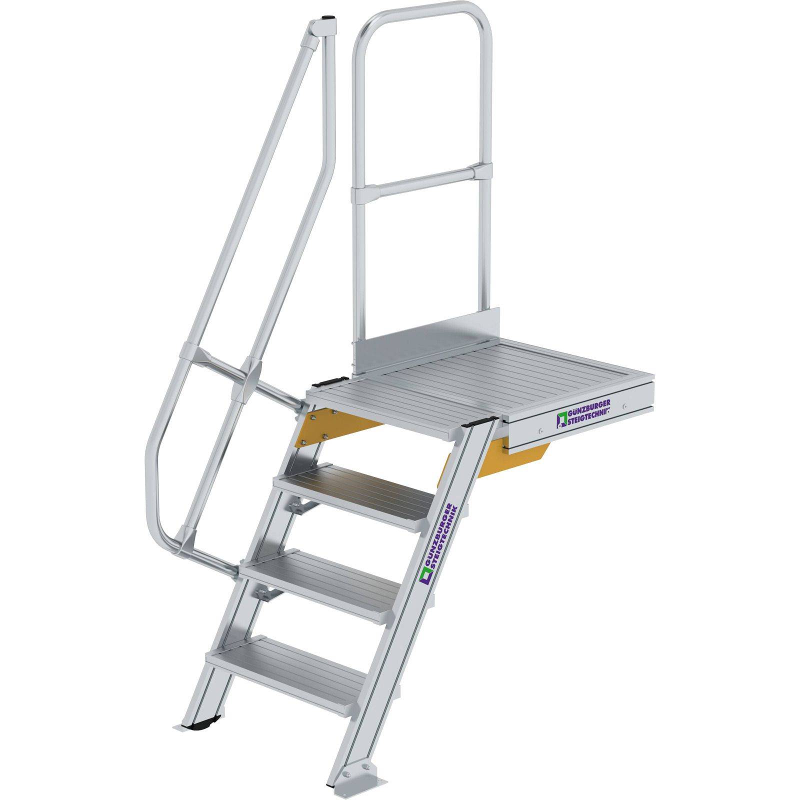 Aluminium-Treppe mit Plattform 60° 4Stufen<br>300364