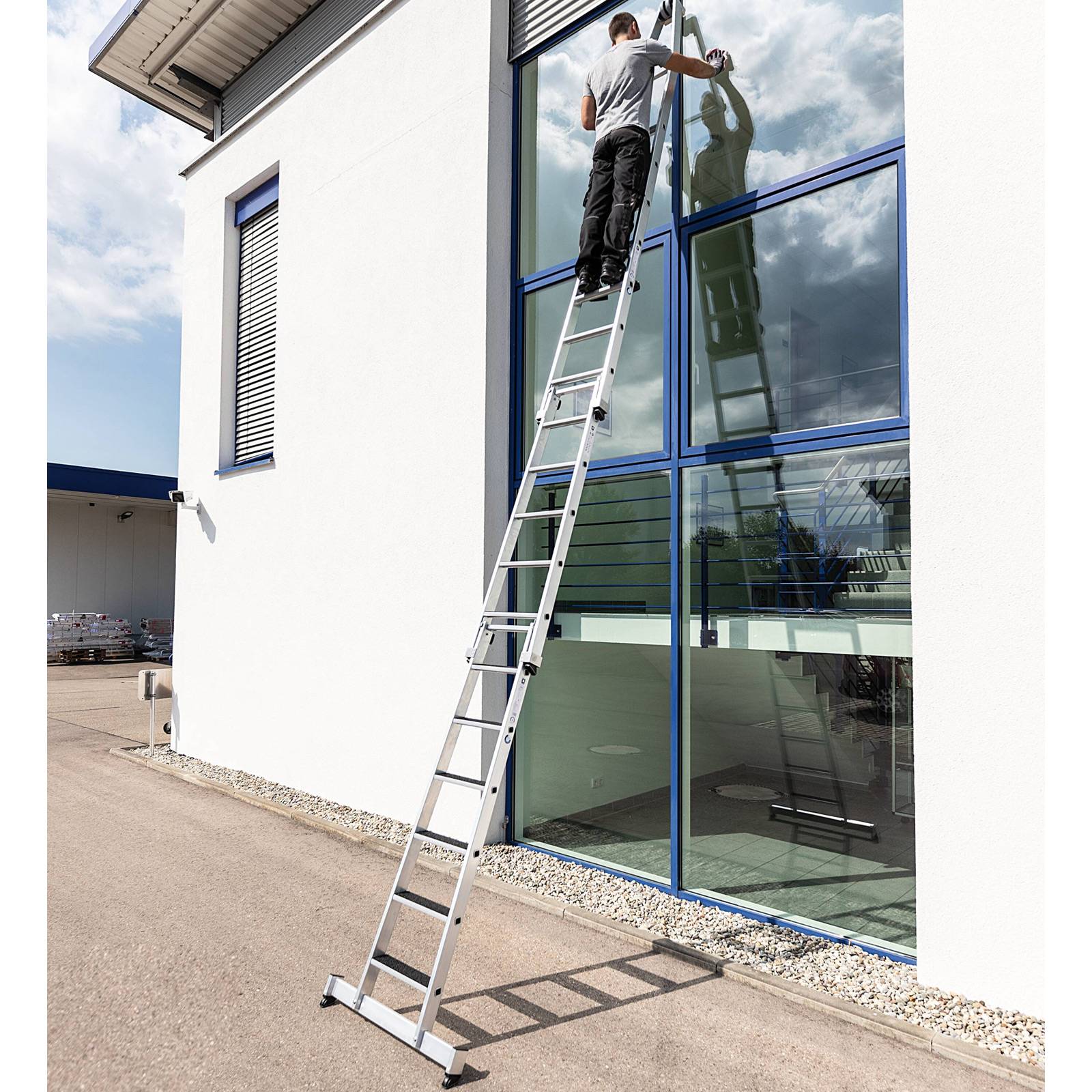 Stufen-Glasreinigerleiter Mittelteil 5 Stufen