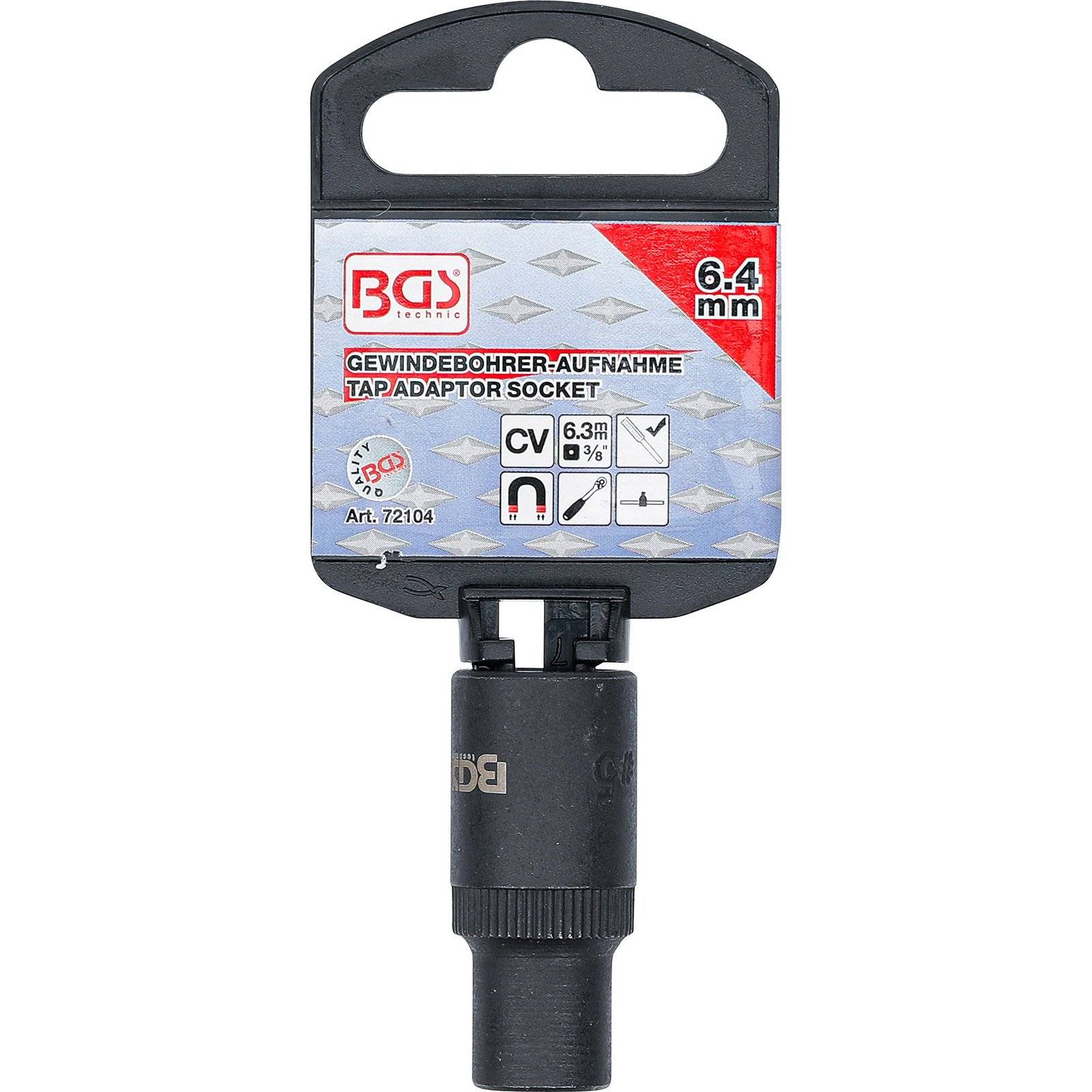 Gewindebohrer-Aufnahme-Steckschlüssel-Einsatz 10 mm (3/8") 6,4 mm