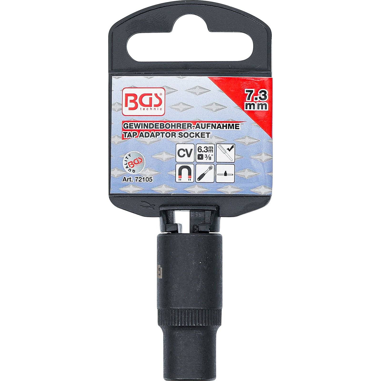 BGS technic Gewindebohrer-Aufnahme-Steckschlüssel-Einsatz | 10 mm