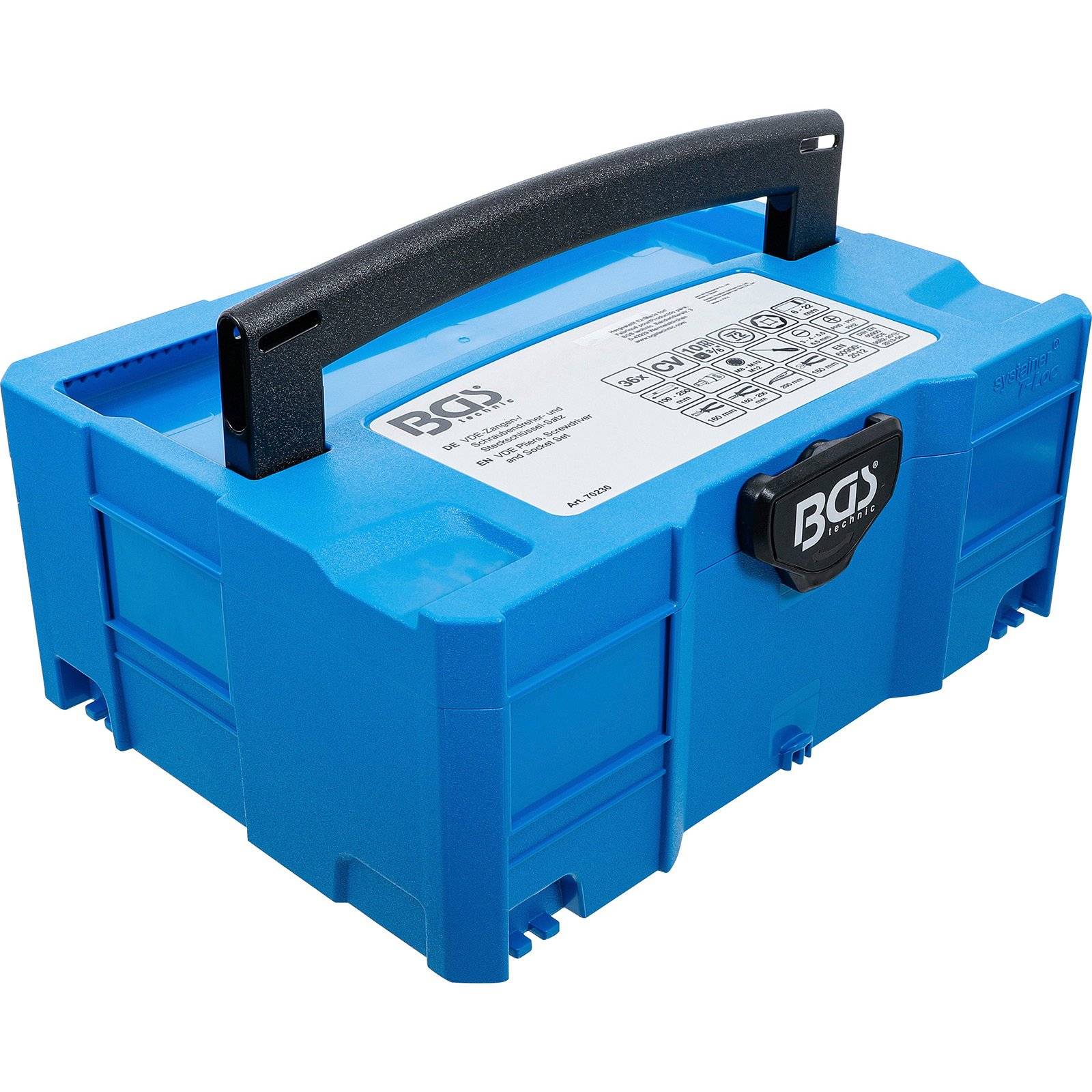 BGS 70230 VDE-Zangen- / Schraubendreher-Satz 36tlg mit Steckschlüssel-Satz, BGS systainer