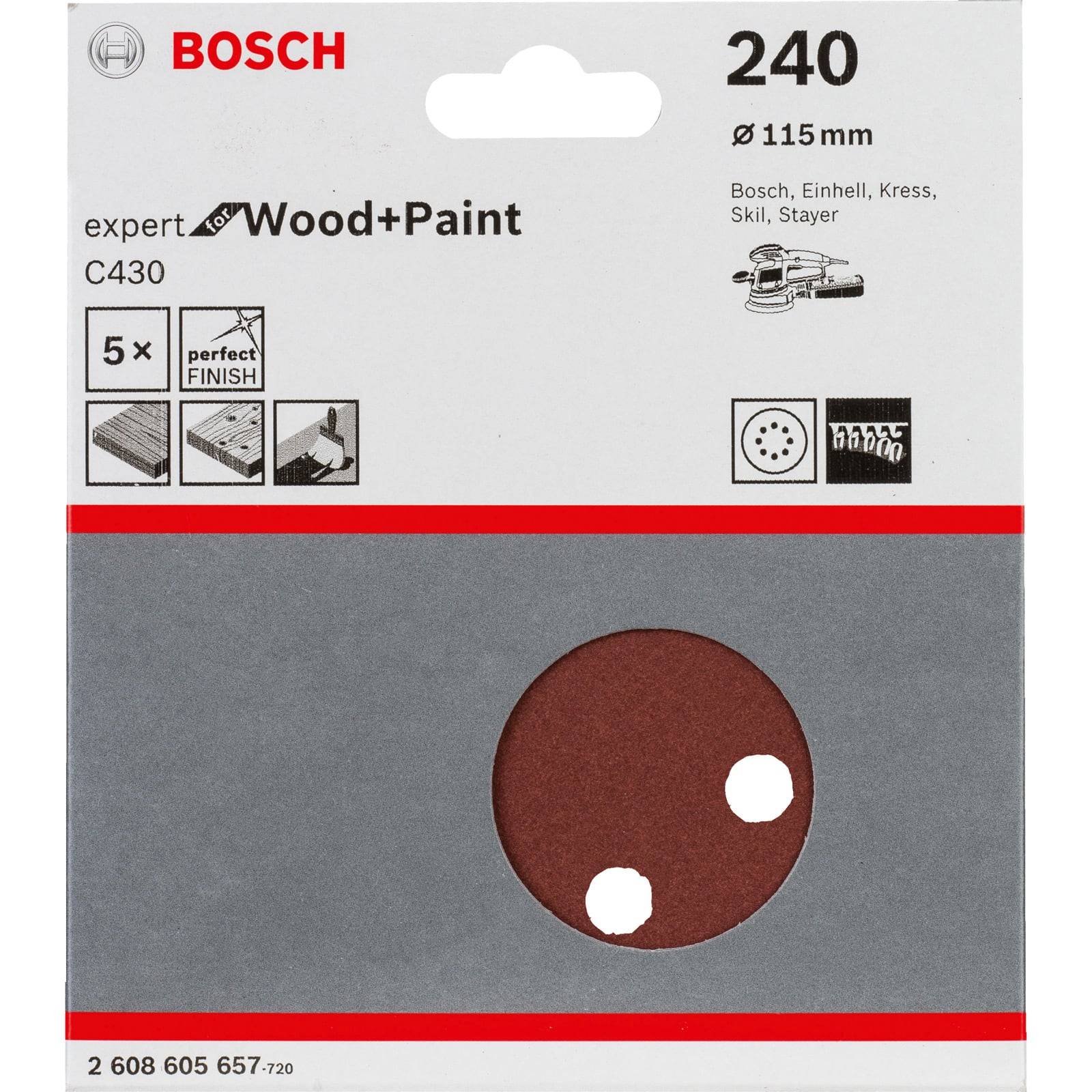 Bosch Power Tools Schleifblatt C430, 115 mm, 2608605657