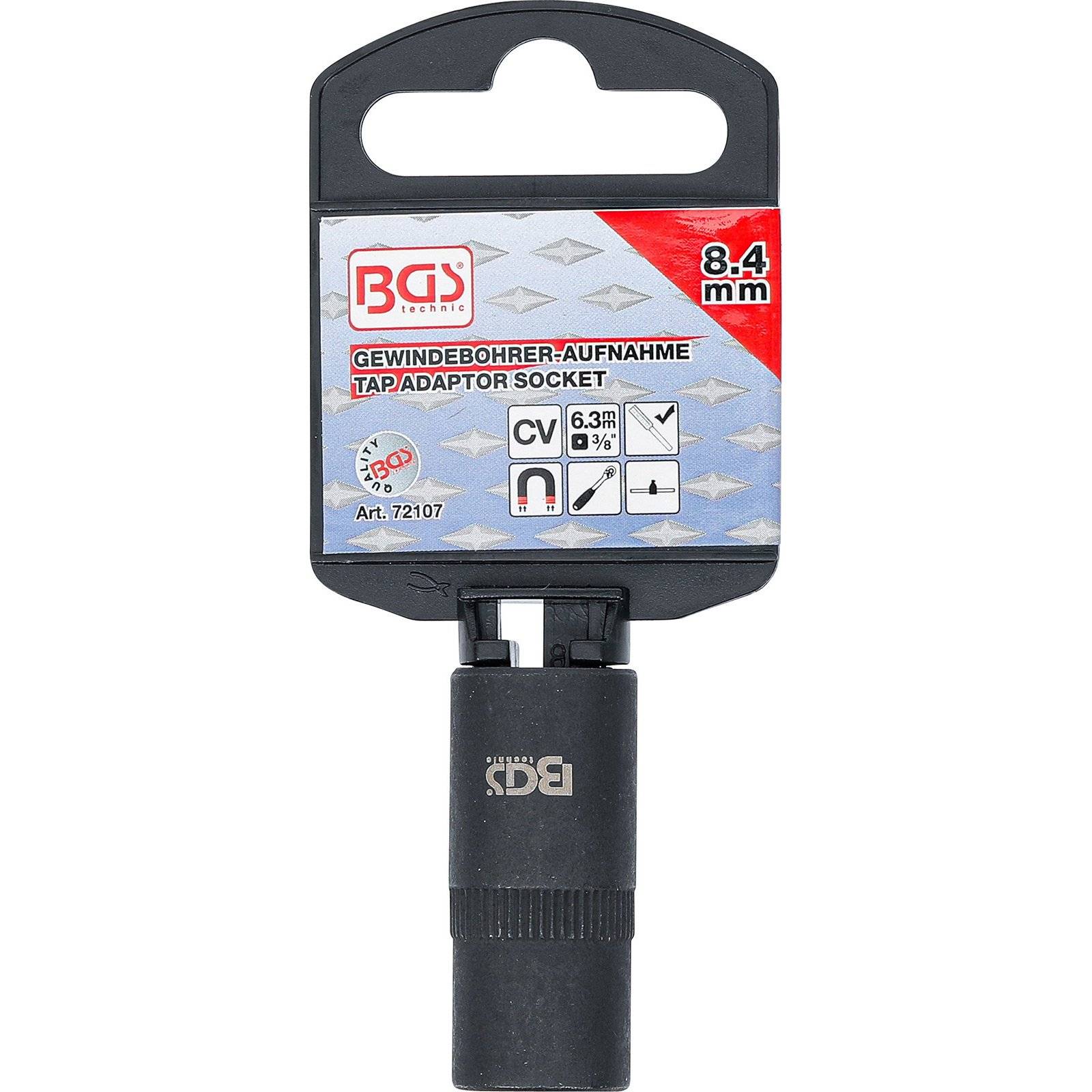 BGS technic Gewindebohrer-Aufnahme-Steckschlüssel-Einsatz | 10 mm